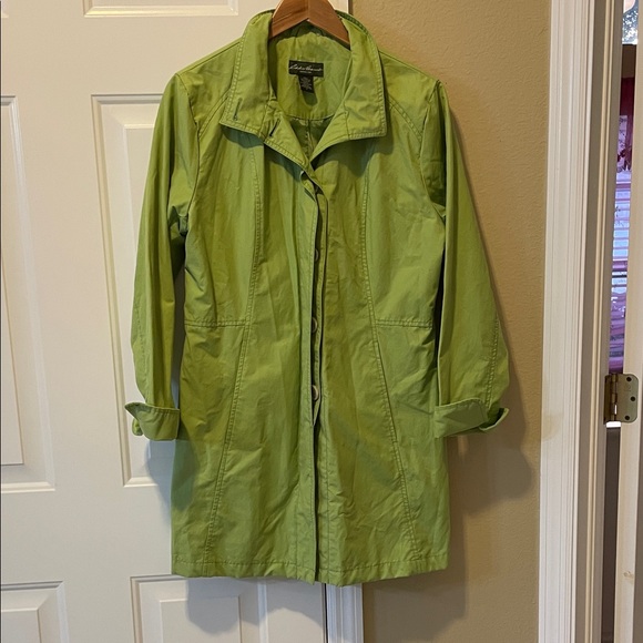 Eddie Bauer Jackets & Blazers - Eddie Bauer Women's Lime Green Trench Coat